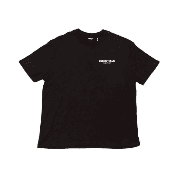 חולצה קצרה - Of God Essentials T-Shirt Boxy Black White Logo