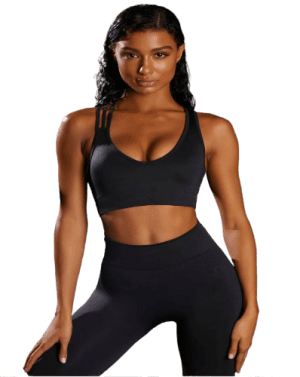 טייץ וטופ - Alo yoga tights and top set for women in black - Alo Yoga Set