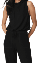 גופייה - Alo Yoga Women's tank top model ALOLUX SOHO MOCK NECK Black color