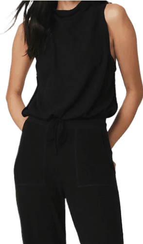 גופייה - Alo Yoga Women's tank top model ALOLUX SOHO MOCK NECK Black color