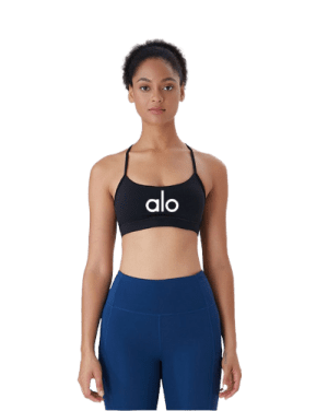 חזייה עליונה - Alo Yoga Top Bra - Alo yoga top in black color for women