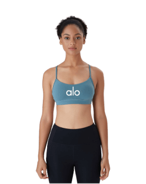 חזייה עליונה - Alo Yoga Top Bra - Alo yoga top in light blue for women