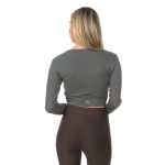 חולצה - Women's Yoga Ribbed Cropped Whisper Cardigan