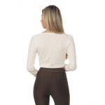 חולצה - Women's Yoga Ribbed Cropped Whisper Cardigan