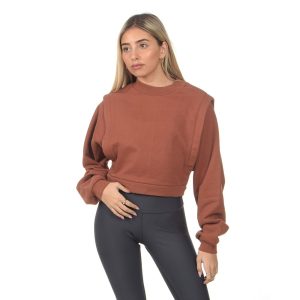 סווטשירט - Alo Yoga Cropped Fresh Coverup Women's Sweatshirt