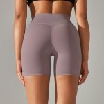 טייץ שורט - Alo Yoga short grayish brown tights for women