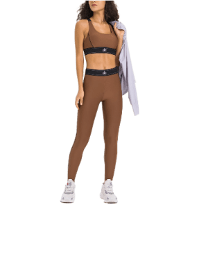 טייץ וטופ - Training set Alo Yoga tights and brown top - Alo Yoga