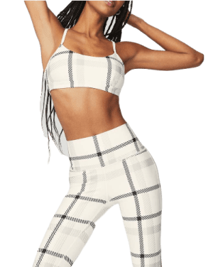 טייץ וטופ - Training set Alo Yoga tights and top in white and black color - Alo Yoga
