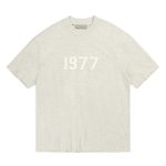 ביגוד Essentials Zone Flocking 1977 Short Sleeve T-Shirt for Men and Women - Loose Couple Style