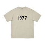 ביגוד Essentials Zone Flocking 1977 Short Sleeve T-Shirt for Men and Women - Loose Couple Style