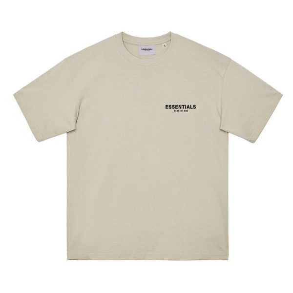 ביגוד Fear of God Double Line Essentials Zone Season 8 Flocking Font Loose OS Short Sleeve T-Shirt for Men