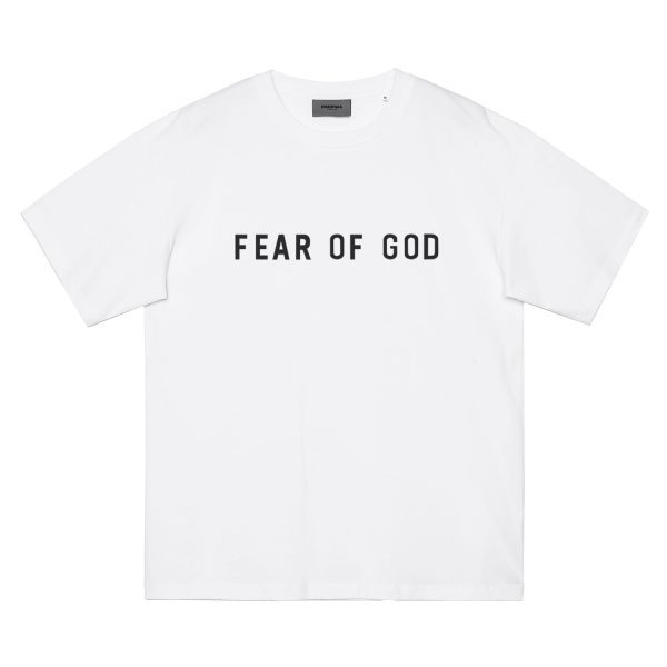 ביגוד Fear of God Season 8 Essentials Zone Glued Letter American High Street Trendy Summer Couple Short Sleeve Tee