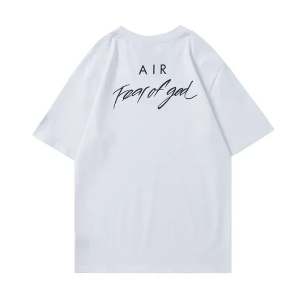 ביגוד Fear of God Co-Branded T-Shirt for Men and Women - Couple Casual Round Neck AIR Short Sleeve