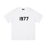 ביגוד Essentials Zone Flocking 1977 Short Sleeve T-Shirt for Men and Women - Loose Couple Style