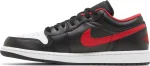 Air Jordan 1 Low White Toe – נעלי סניקרס שחור, לבן ואדום