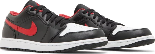 Air Jordan 1 Low White Toe – נעלי סניקרס שחור, לבן ואדום