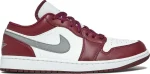 Air Jordan 1 Low Bordeaux – נעלי סניקרס לבן ובורדו