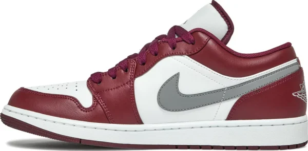 Air Jordan 1 Low Bordeaux – נעלי סניקרס לבן ובורדו
