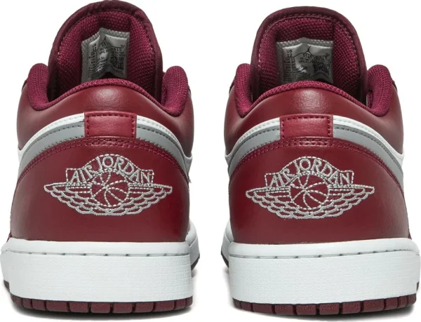 Air Jordan 1 Low Bordeaux – נעלי סניקרס לבן ובורדו