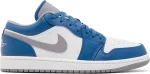 Air Jordan 1 Low True Blue Cement – נעלי סניקרס כחול, לבן ואפור