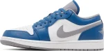 Air Jordan 1 Low True Blue Cement – נעלי סניקרס כחול, לבן ואפור