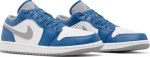 Air Jordan 1 Low True Blue Cement – נעלי סניקרס כחול, לבן ואפור