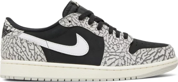 Air Jordan 1 Retro Low OG Black Cement – נעלי סניקרס שחור ואפור