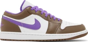 Air Jordan 1 Low Purple Mocha – נעלי סניקרס חום וסגול
