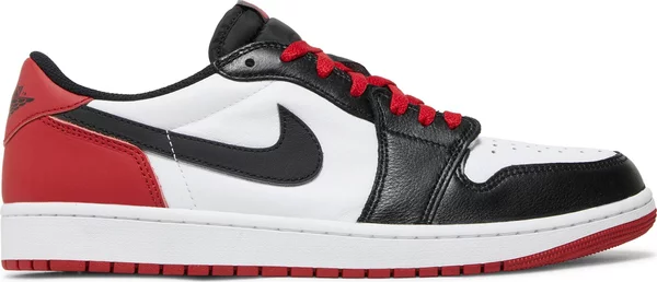 Air Jordan 1 Retro Low OG Black Toe – נעלי סניקרס שחור, לבן ואדום