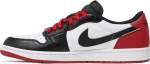 Air Jordan 1 Retro Low OG Black Toe – נעלי סניקרס שחור, לבן ואדום