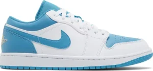 Air Jordan 1 Low Aquatone – נעלי סניקרס לבן ותכלת