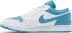Air Jordan 1 Low Aquatone – נעלי סניקרס לבן ותכלת