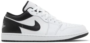Air Jordan 1 Low White Black – נעלי סניקרס לבן ושחור