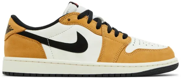 Air Jordan 1 Retro Low OG Rookie of the Year – נעלי סניקרס שחור, שמנת וחום