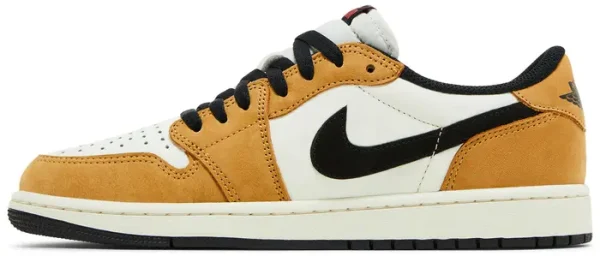 Air Jordan 1 Retro Low OG Rookie of the Year – נעלי סניקרס שחור, שמנת וחום
