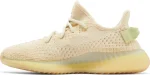 Adidas Yeezy Boost 350 V2 Flax 2024 נעלי סניקרס בגוון בז' עם סוליית Boost