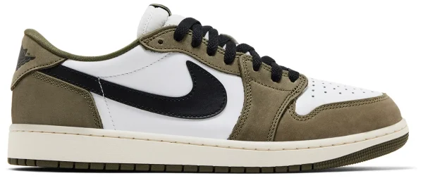 Air Jordan 1 Retro Low OG Medium Olive – נעלי סניקרס ירוק זית