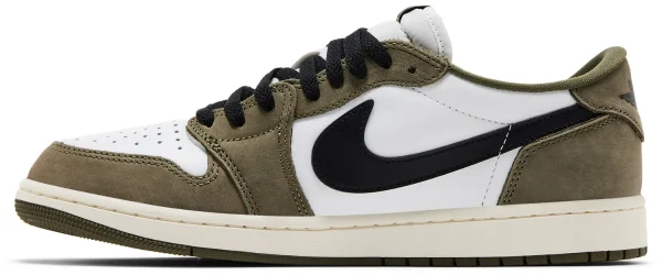 Air Jordan 1 Retro Low OG Medium Olive – נעלי סניקרס ירוק זית