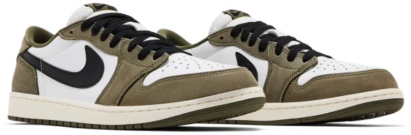 Air Jordan 1 Retro Low OG Medium Olive – נעלי סניקרס ירוק זית
