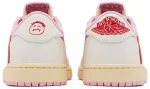 Travis Scott x Air Jordan 1 Retro Low OG Sail Tropical Pink – נעלי סניקרס ורוד ושמנת