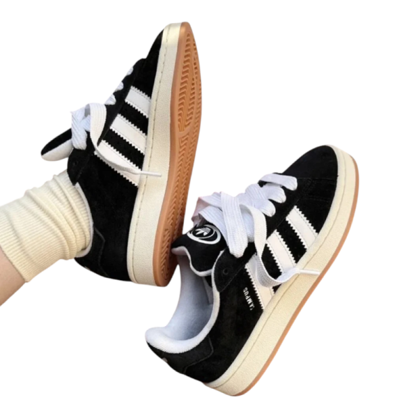 Adidas Campus 00's Black White Gum נעלי סניקרס קלאסיות