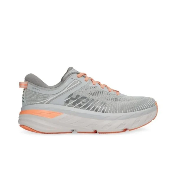 HOKA Bondi 7 Gray – נעלי ריצה והליכה עם נוחות מקסימלית