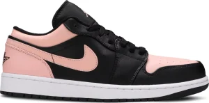 Air Jordan 1 Low Crimson Tint – נעלי סניקרס שחור וורוד