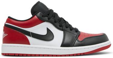 Air Jordan 1 Low Bred Toe – נעלי סניקרס שחור, אדום ולבן