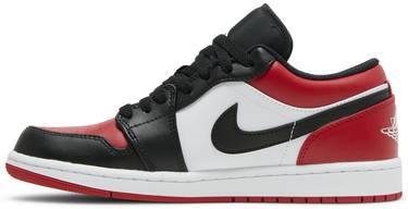 Air Jordan 1 Low Bred Toe – נעלי סניקרס שחור, אדום ולבן