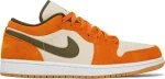 Air Jordan 1 Low SE Ceramic – נעלי סניקרס קרם, כתום וירוק זית