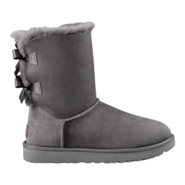 UGG מגפי Baily Bow 2 בצבע אפור לנשים – נוחות, חמימות ועיצוב קלאסי
