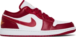 Air Jordan 1 Low Cardinal Red – נעלי סניקרס לבן ואדום