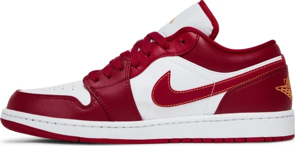 Air Jordan 1 Low Cardinal Red – נעלי סניקרס לבן ואדום