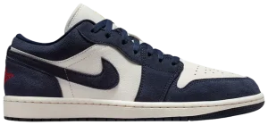 Air Jordan 1 Low SE Obsidian University Gold – נעלי סניקרס בכחול ולבן